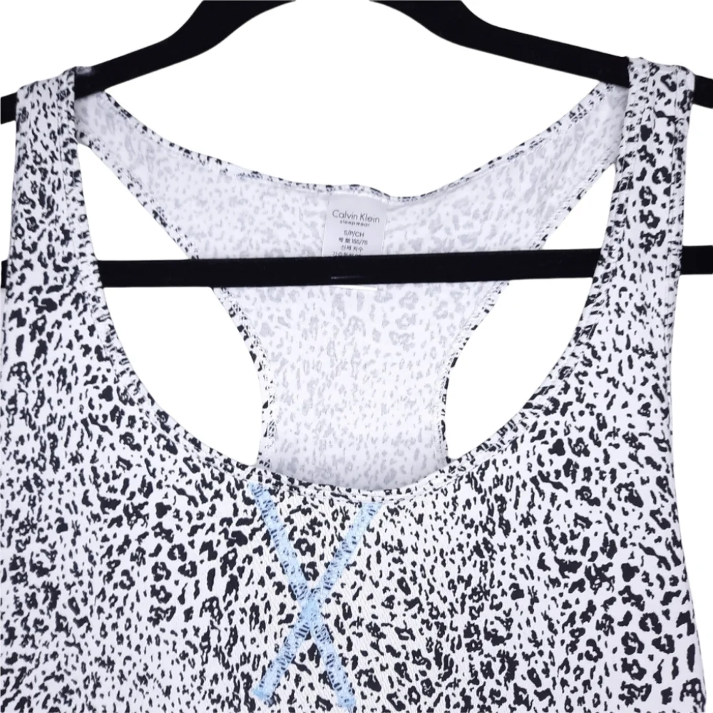 Calvin Klein Racerback Leopard Print Sleep Tank Small New with Tags - Picture 2 of 4
